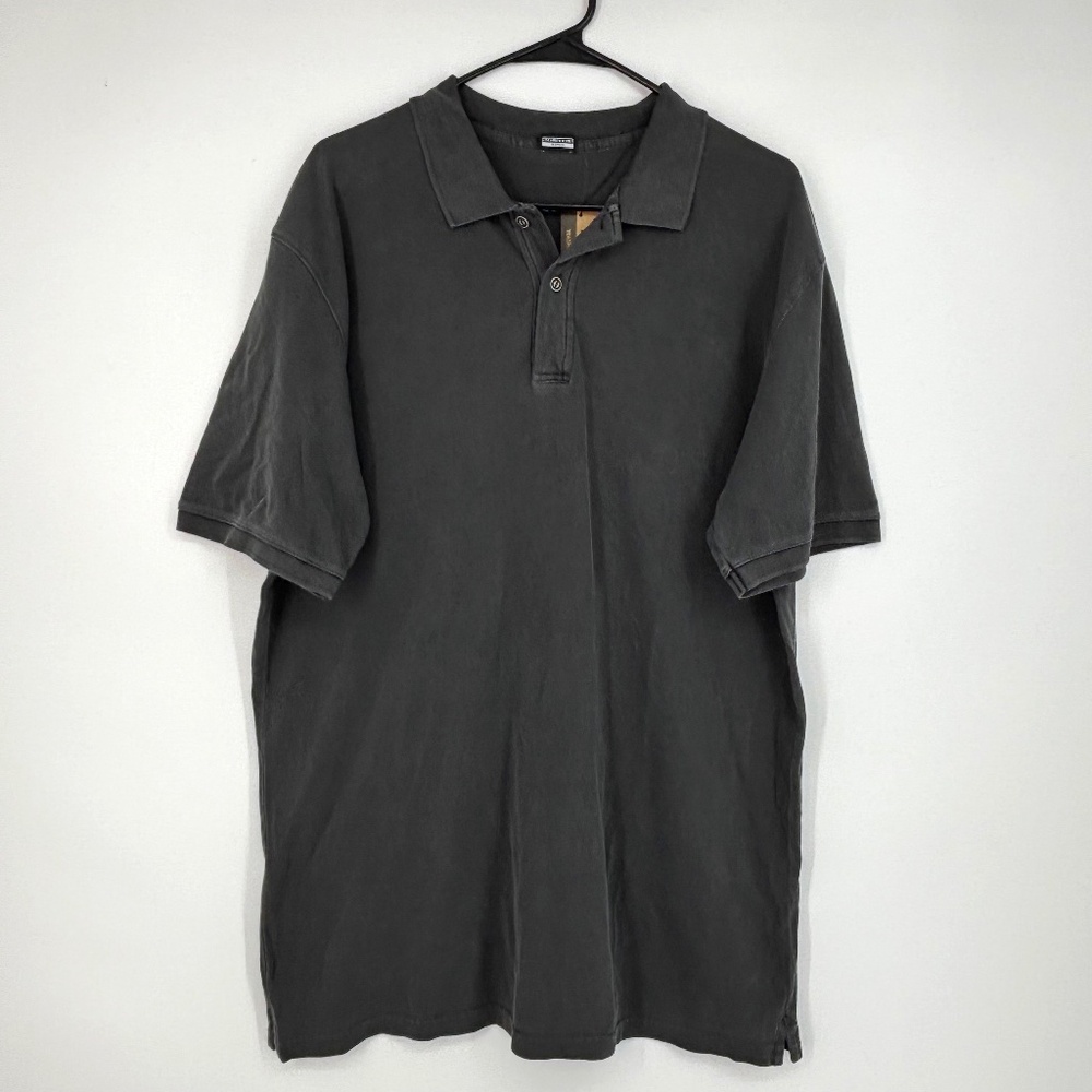 Intimissimi Uomo Size XXL Mens US Large Polo Shirt Washed Gray 100% Cotton SS